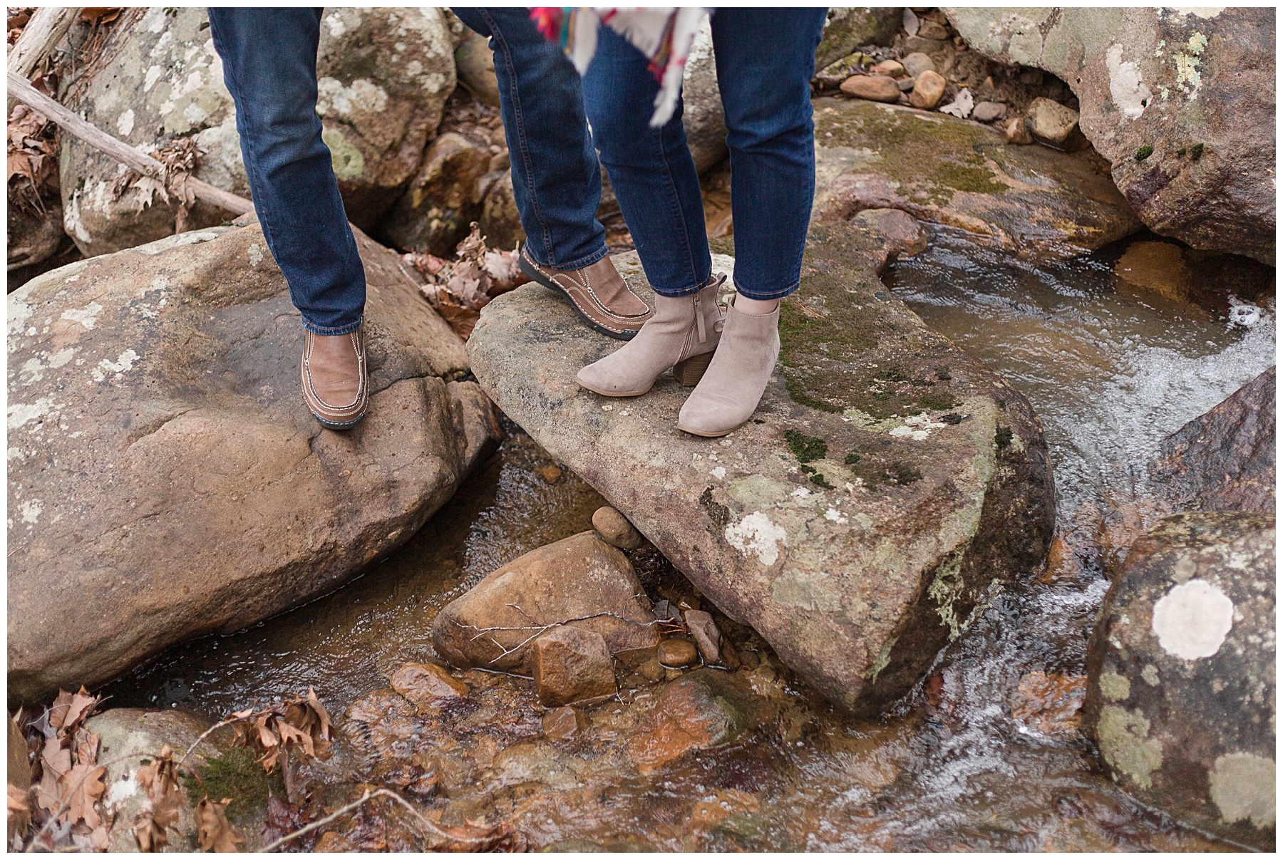 Wintery Creek Engagement Session